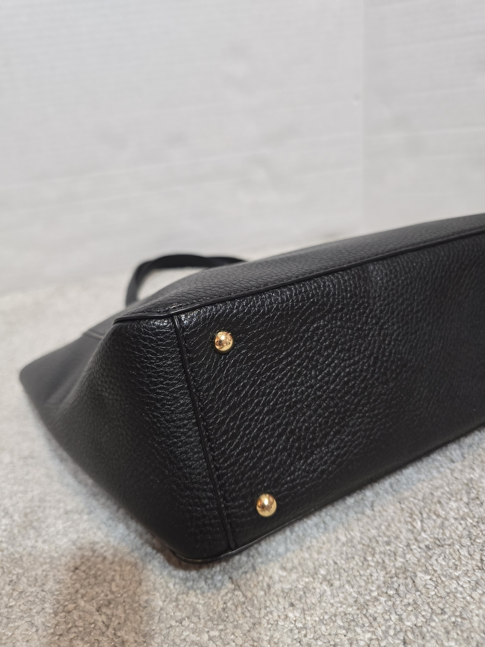 Ralph Lauren Black Shopper Tote with Gold Hardware - Picture 10 of 12